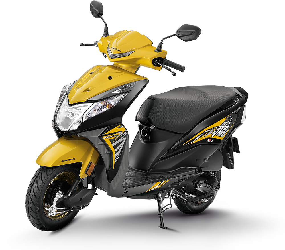 Yellow Scooty Side View PNG