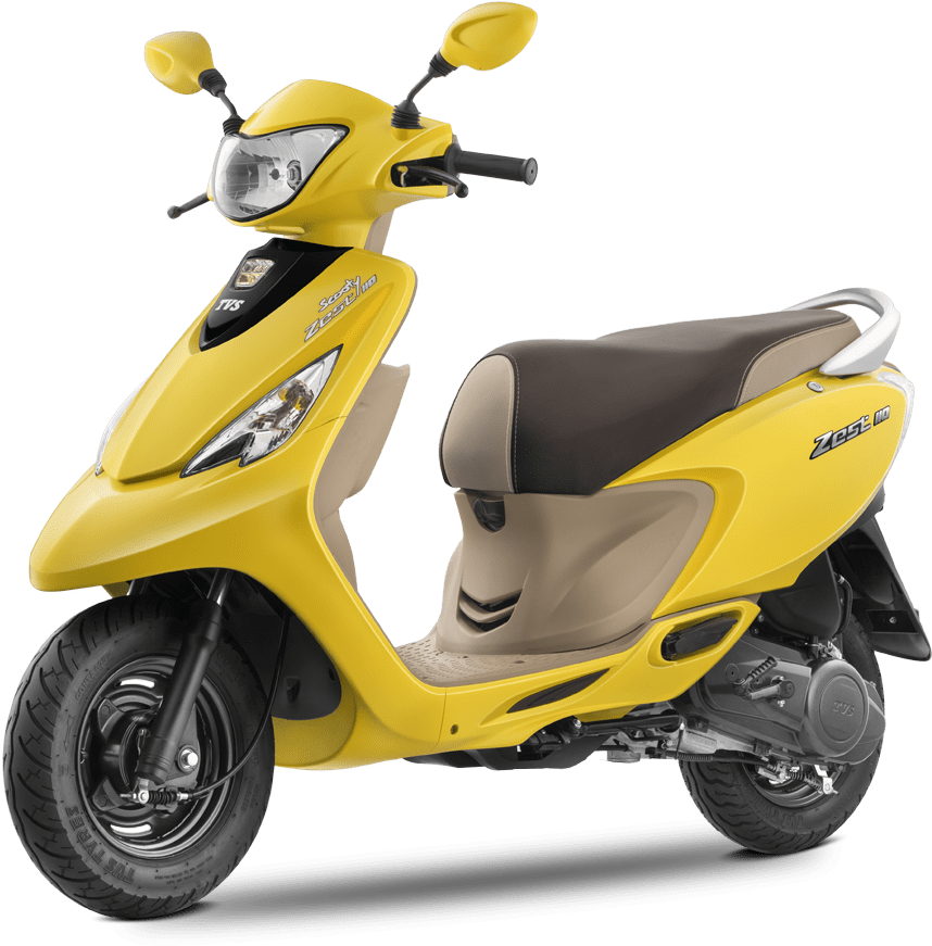 Yellow Scooty Zest Model PNG