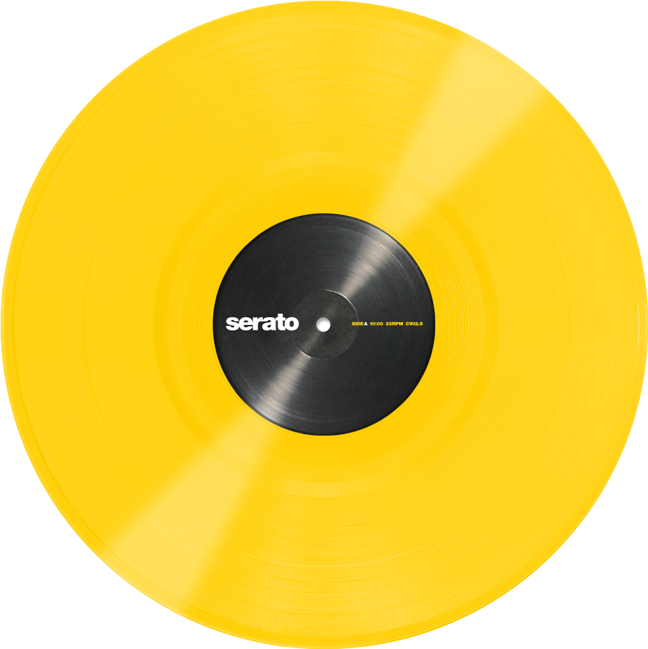 Yellow Serato Vinyl Record PNG