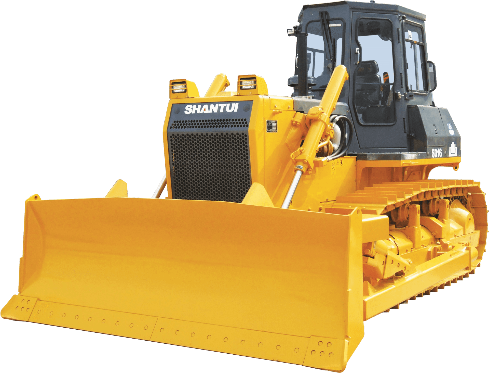 Yellow Shantui Bulldozer Isolated PNG