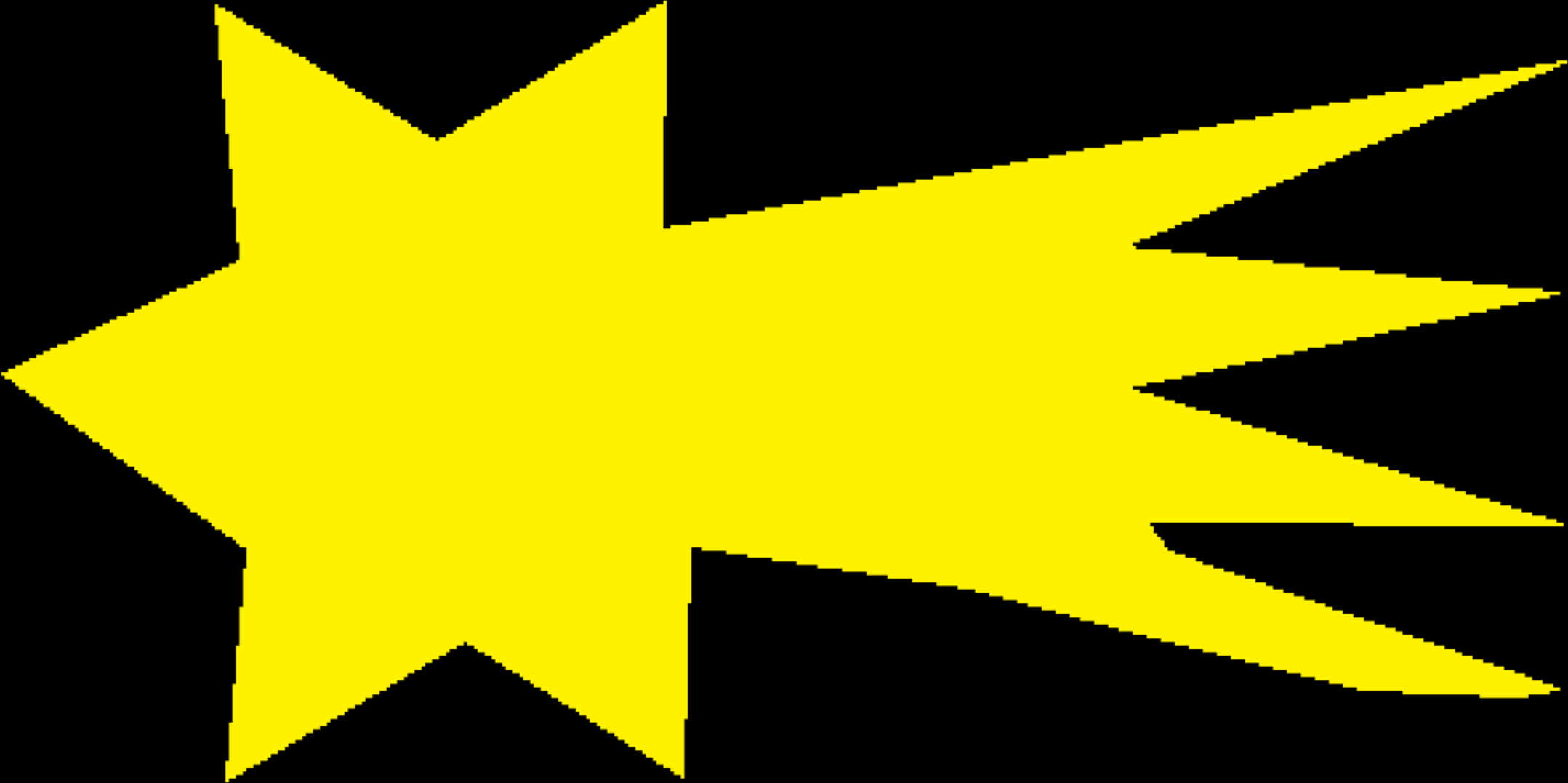 Yellow Shooting Star Graphic PNG