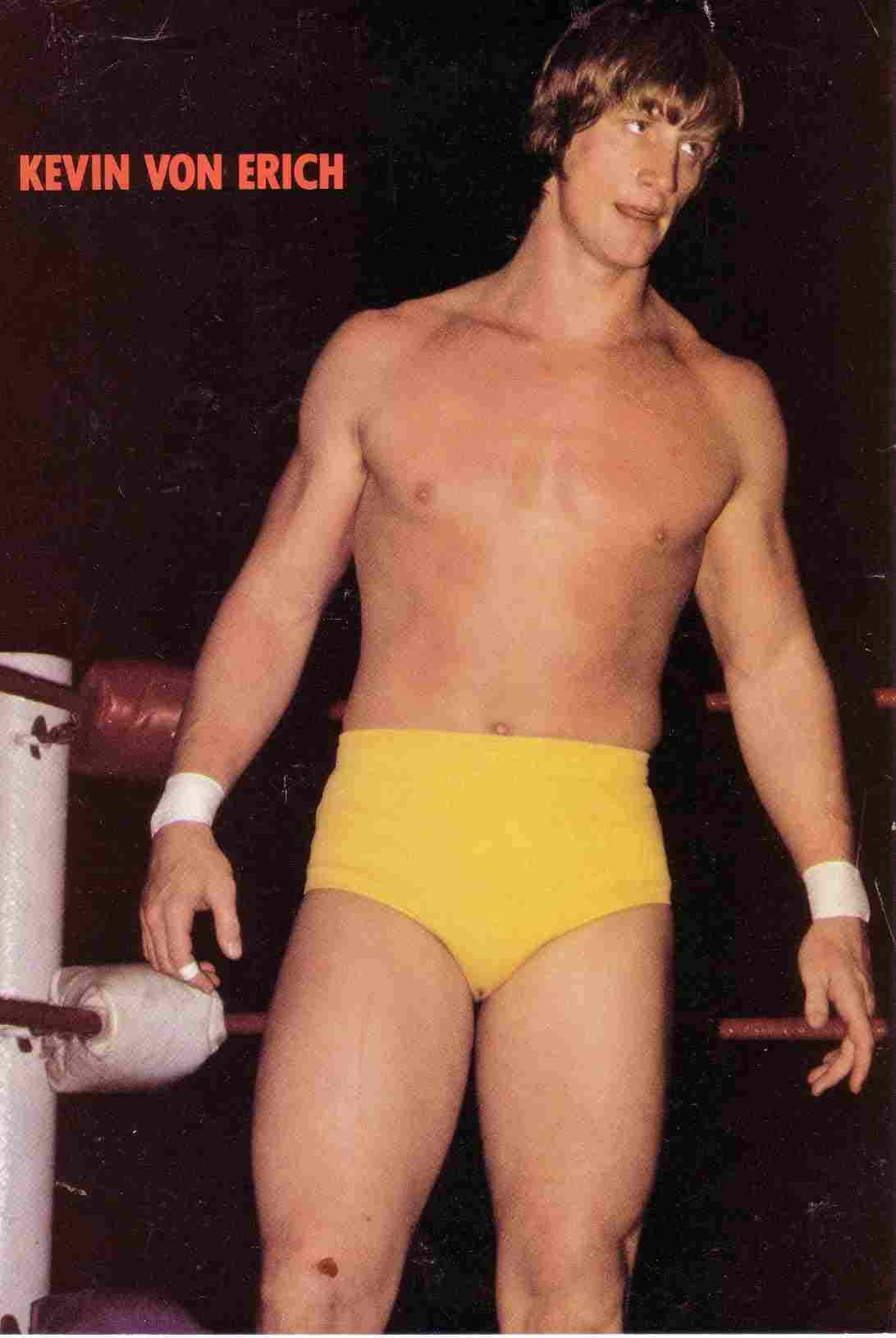 Kevin Von Erich in Yellow Singlet Wrestling Gear Wallpaper