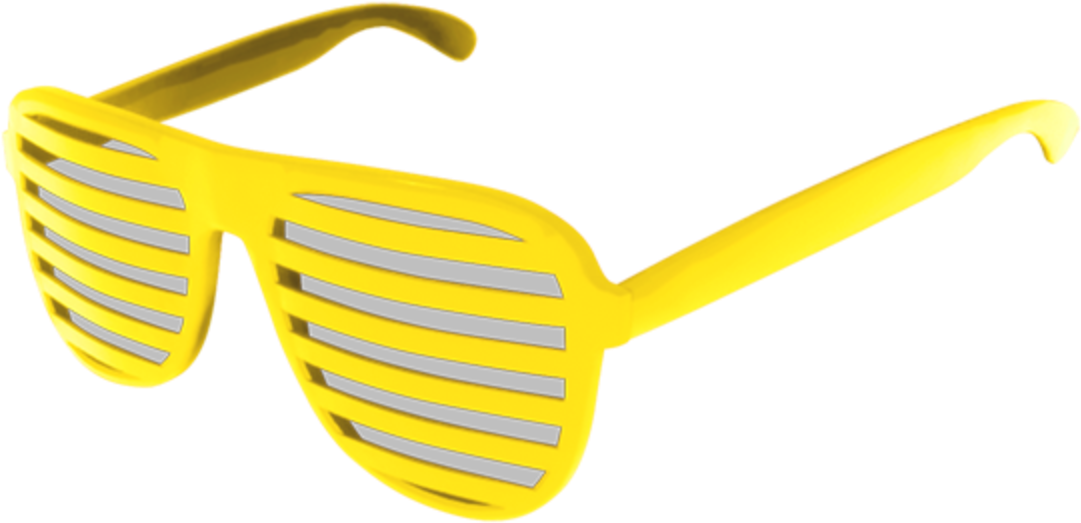Yellow Slatted Shutter Shades PNG