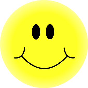 Yellow Smiley Face Graphic PNG
