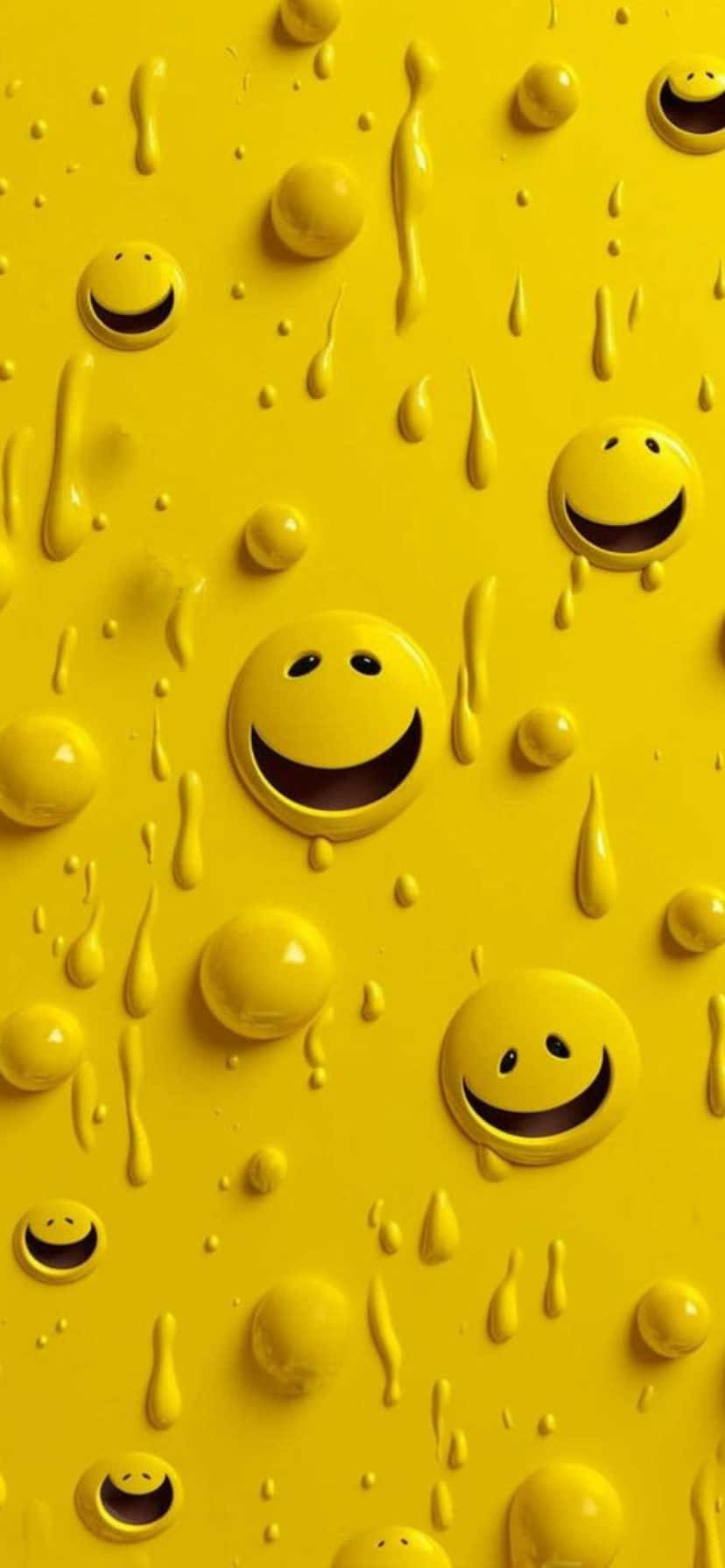 Yellow Smiley Faces Texture Wallpaper