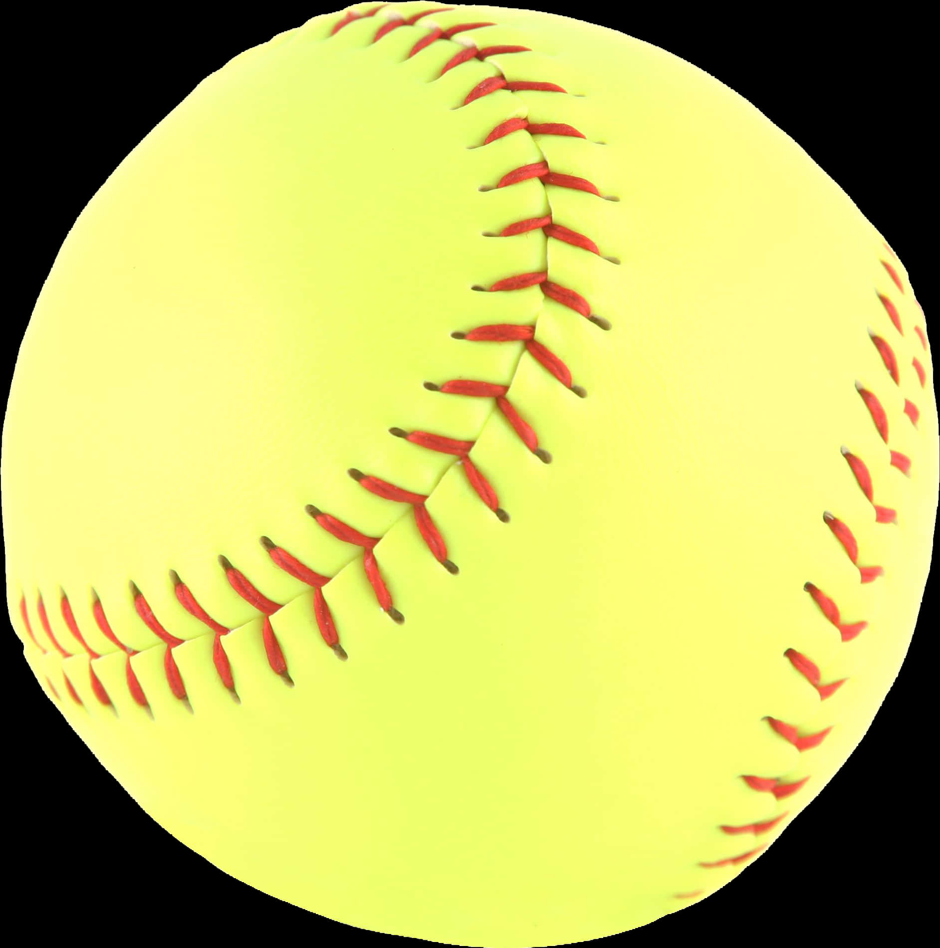 Download Yellow Softball Red Stitching | Wallpapers.com