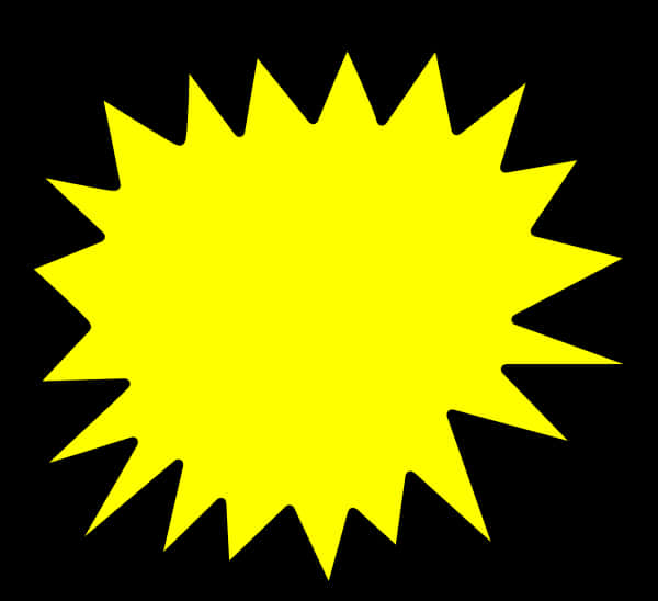 Yellow Speech Bubble Black Background PNG