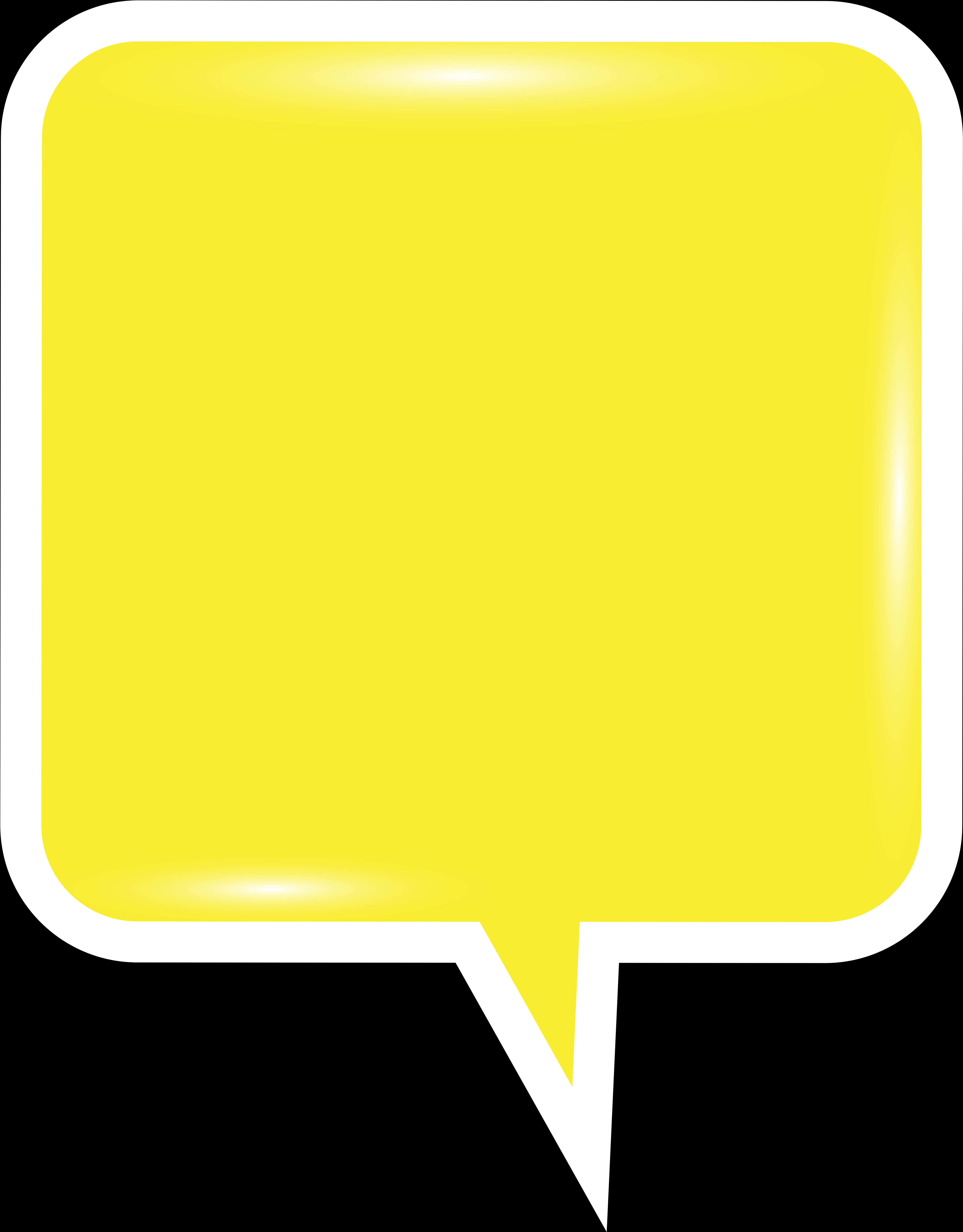 Yellow Speech Bubble Graphic PNG