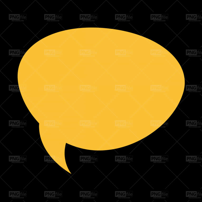 Yellow Speech Bubble Graphic PNG