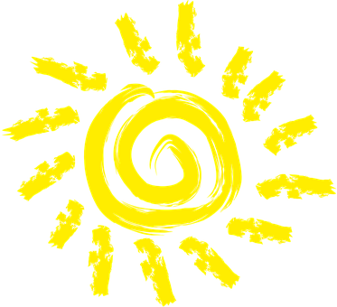 Yellow Spiral Black Background PNG