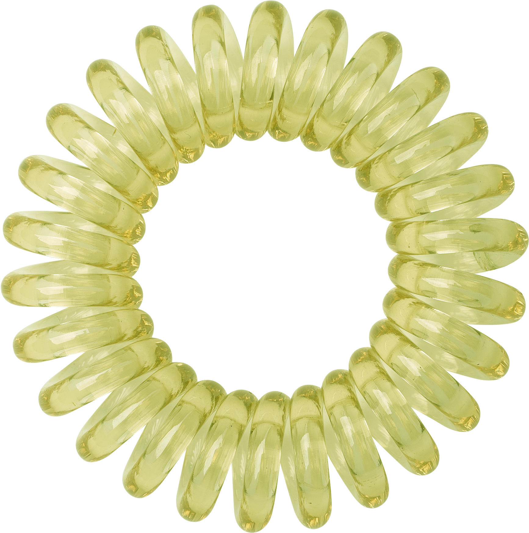 Yellow Spiral Hair Tie Transparent Background PNG