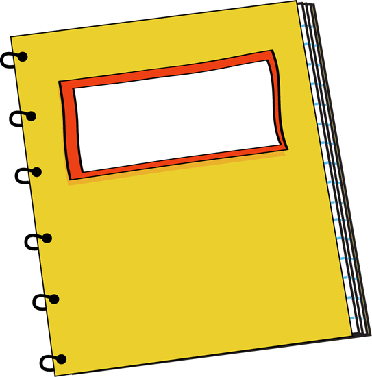 Yellow Spiral Notebook Clipart PNG