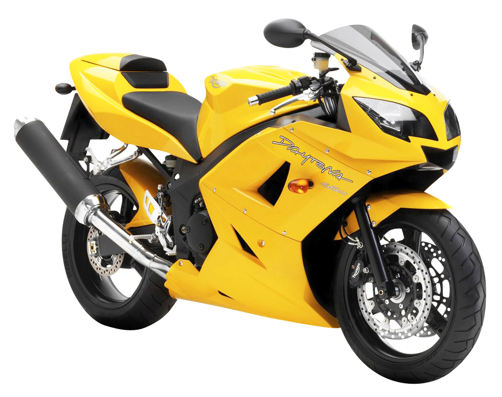 Yellow Sportbike Transparent Background PNG