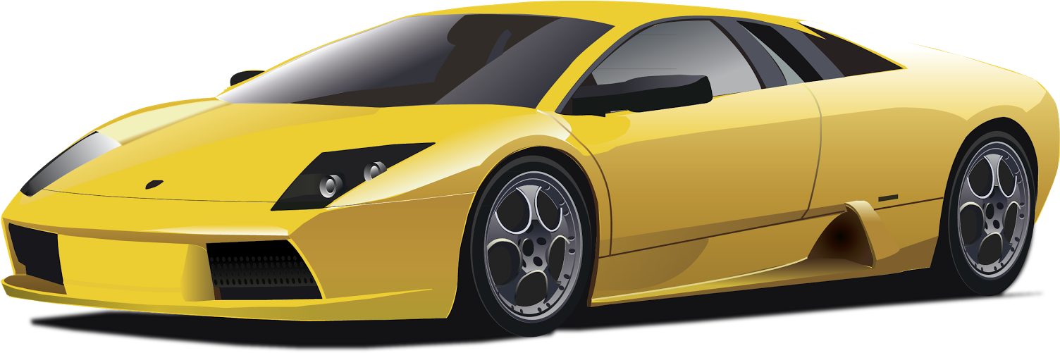 Download Yellow Sports Car Illustration | Wallpapers.com