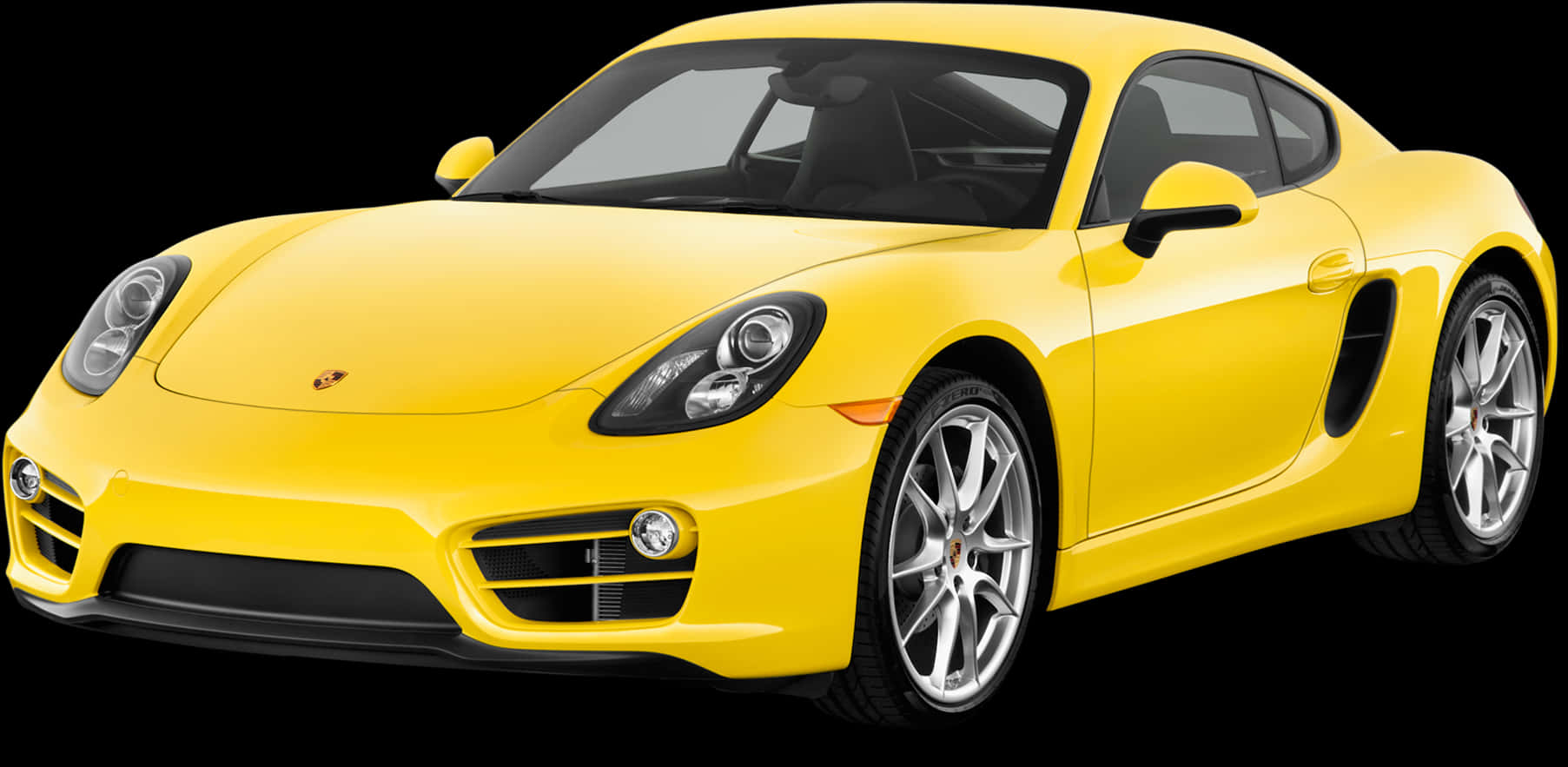 Yellow Sports Car Isolated Background PNG