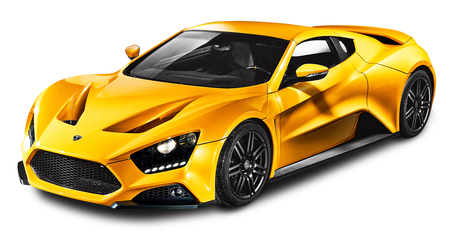 Yellow Sports Car Isolated PNG