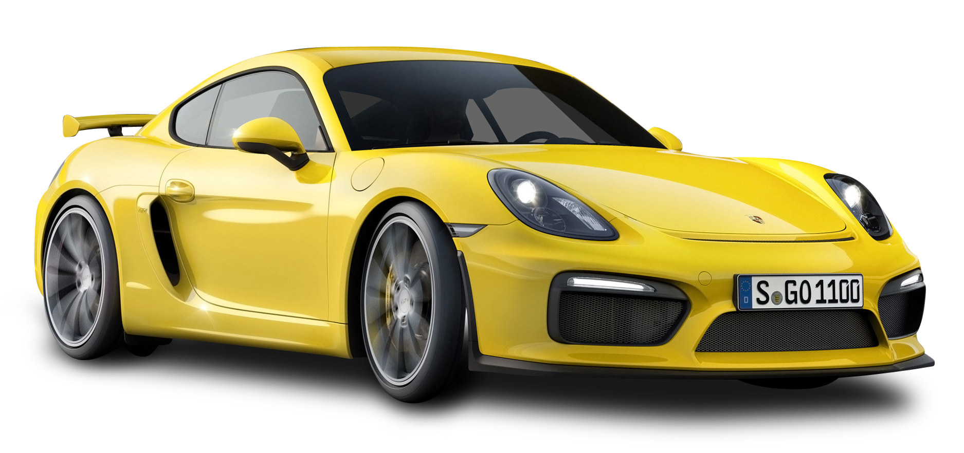 Yellow Sports Car Profile PNG