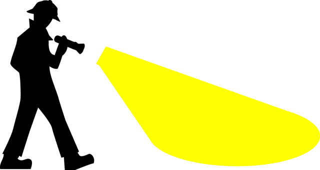 Yellow Spotlight Beam Black Background PNG