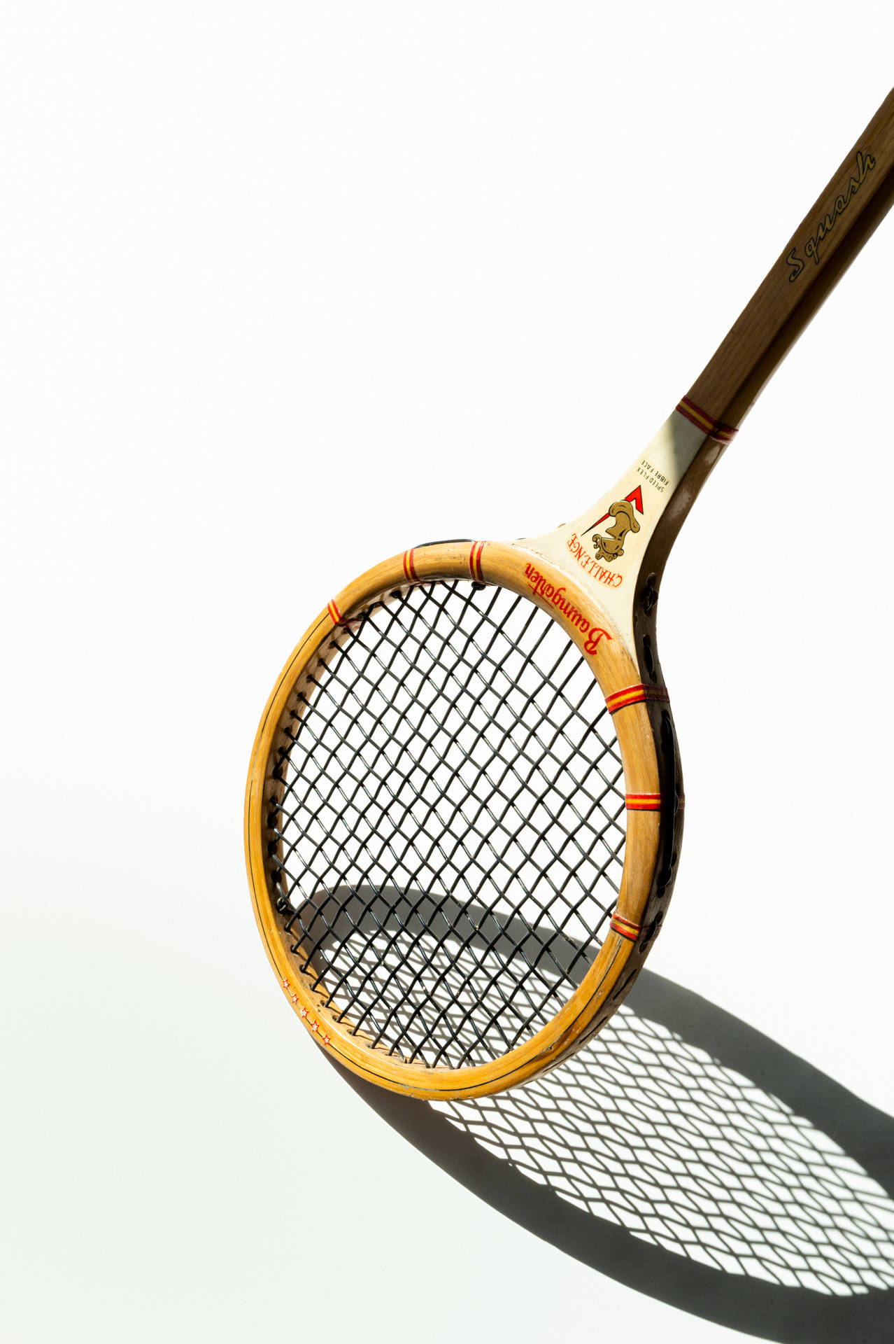 Yellow Squash Racket White Shadow Background