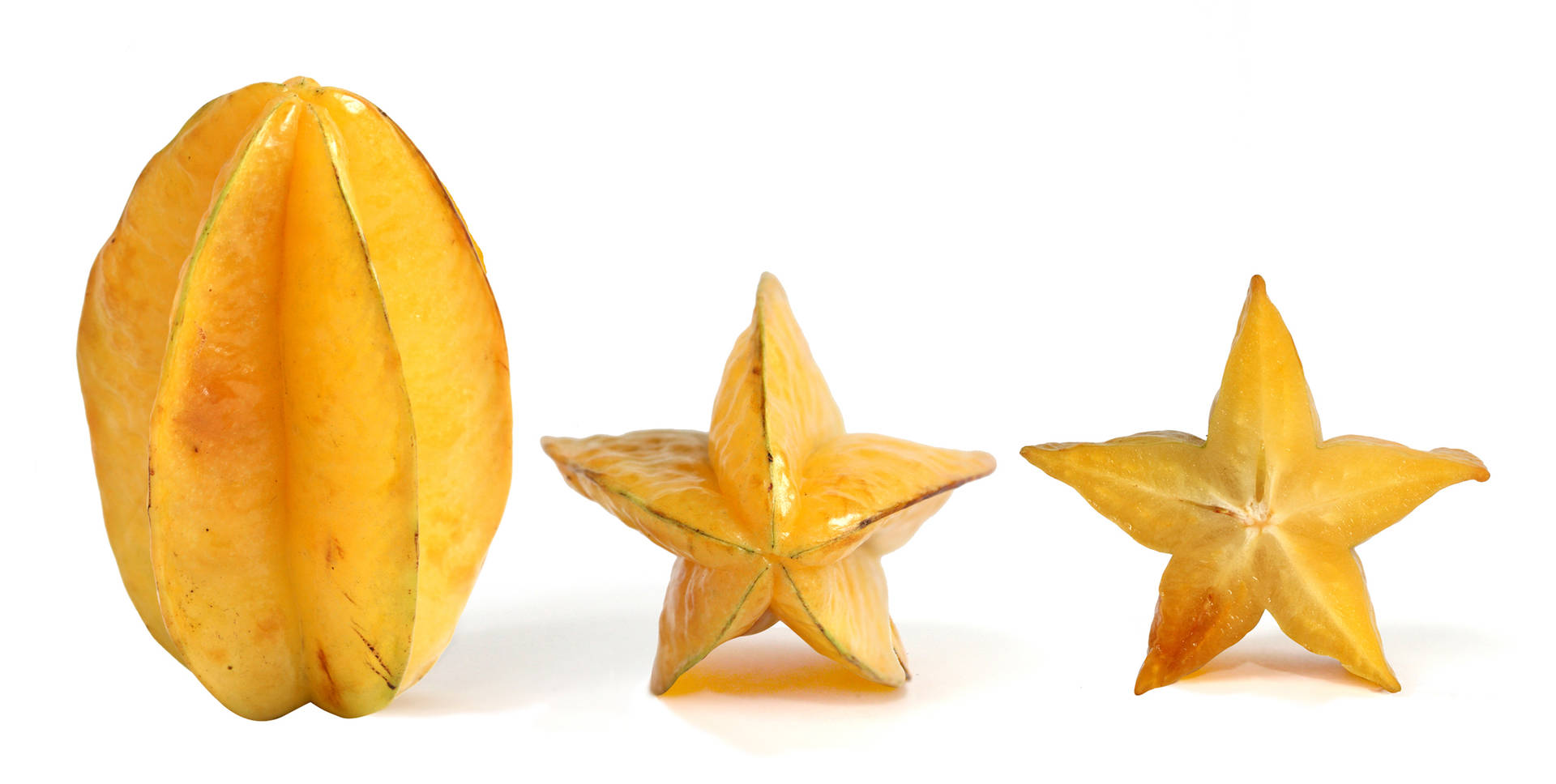 Yellow Star Fruit Slices Background