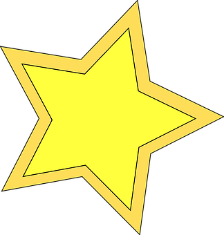 Yellow Star Graphic PNG