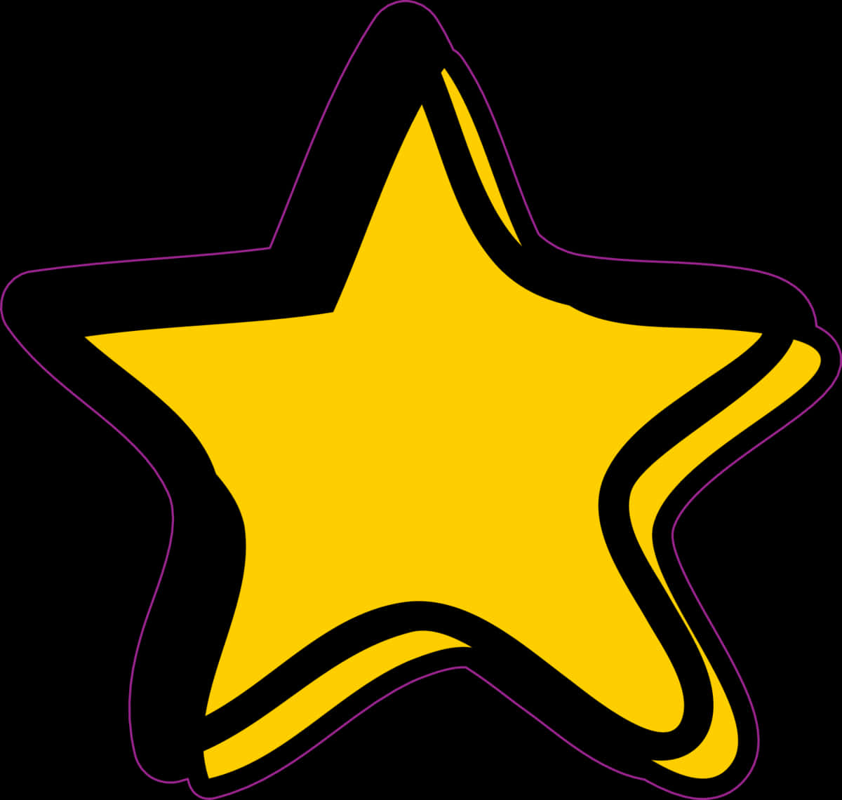 Yellow Star Graphic PNG