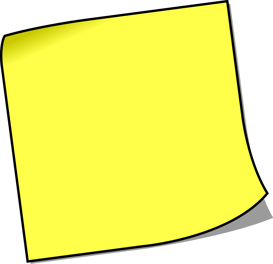 Yellow Sticky Note Vector PNG