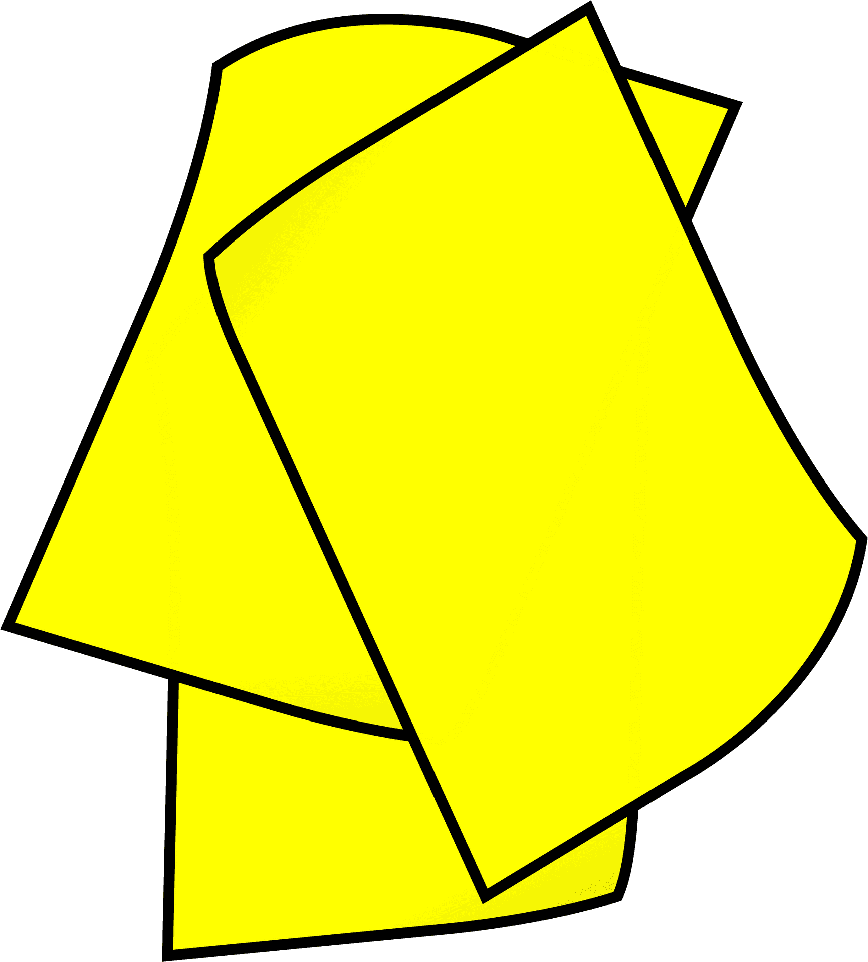Yellow Sticky Notes Vector Illustration PNG