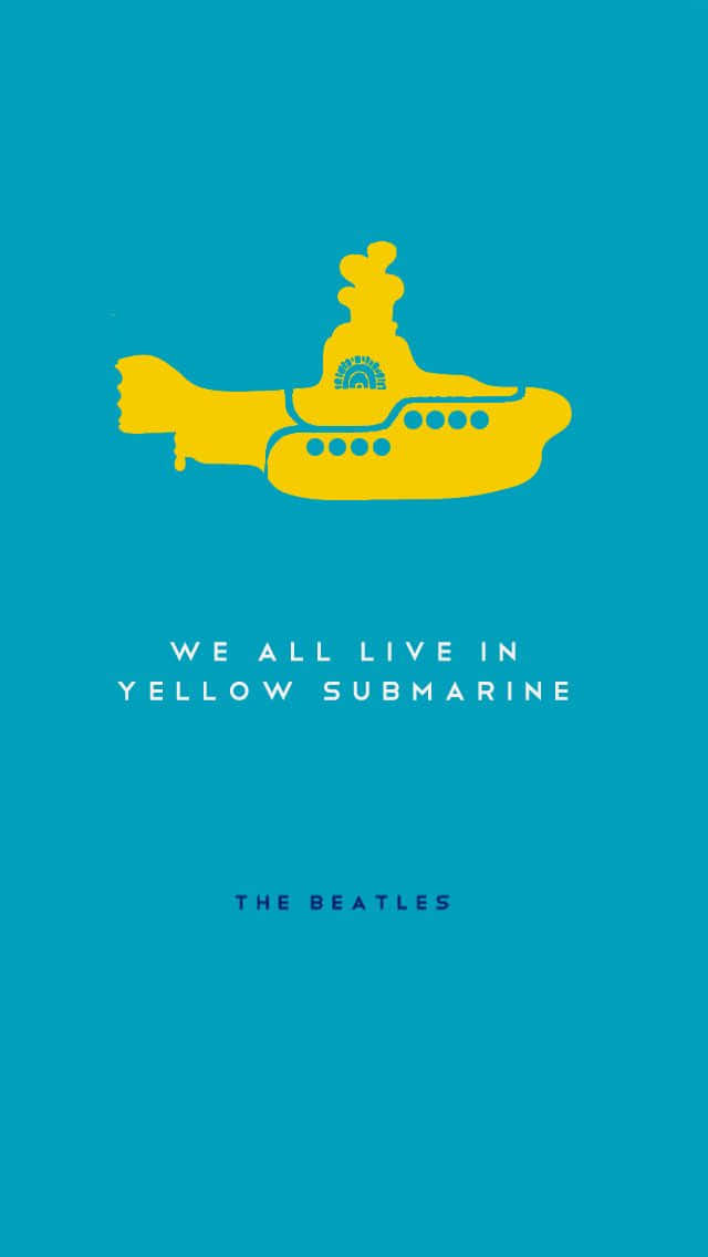 Iconic Yellow Submarine in a vibrant ocean Wallpaper