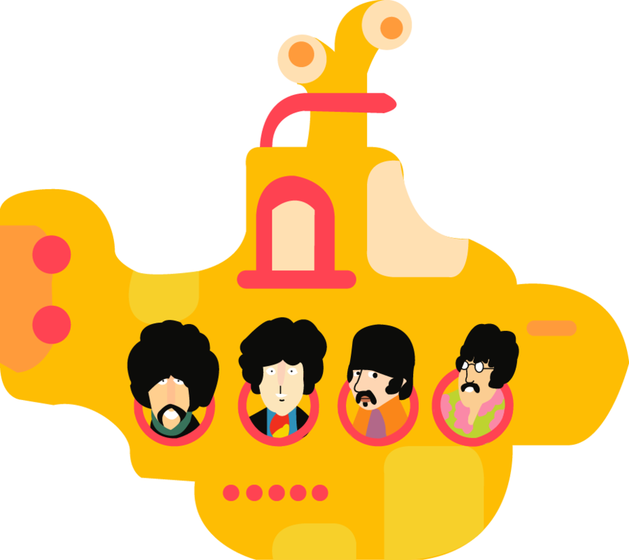 Yellow Submarine Beatles Cartoon PNG