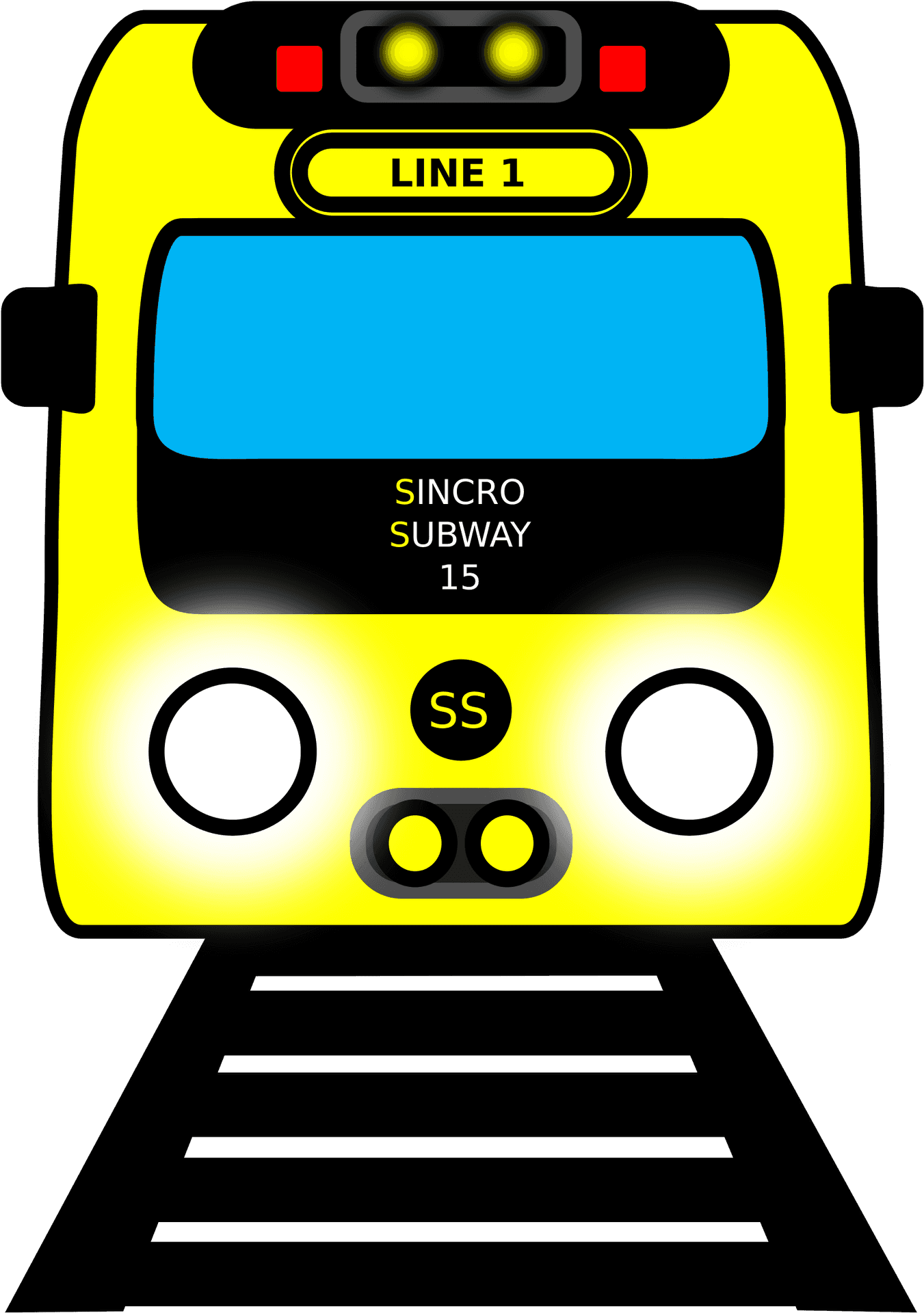 Yellow Subway Train Cartoon PNG