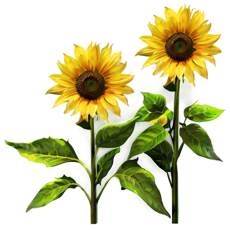 Yellow Sunflowers Png Vpd16 PNG