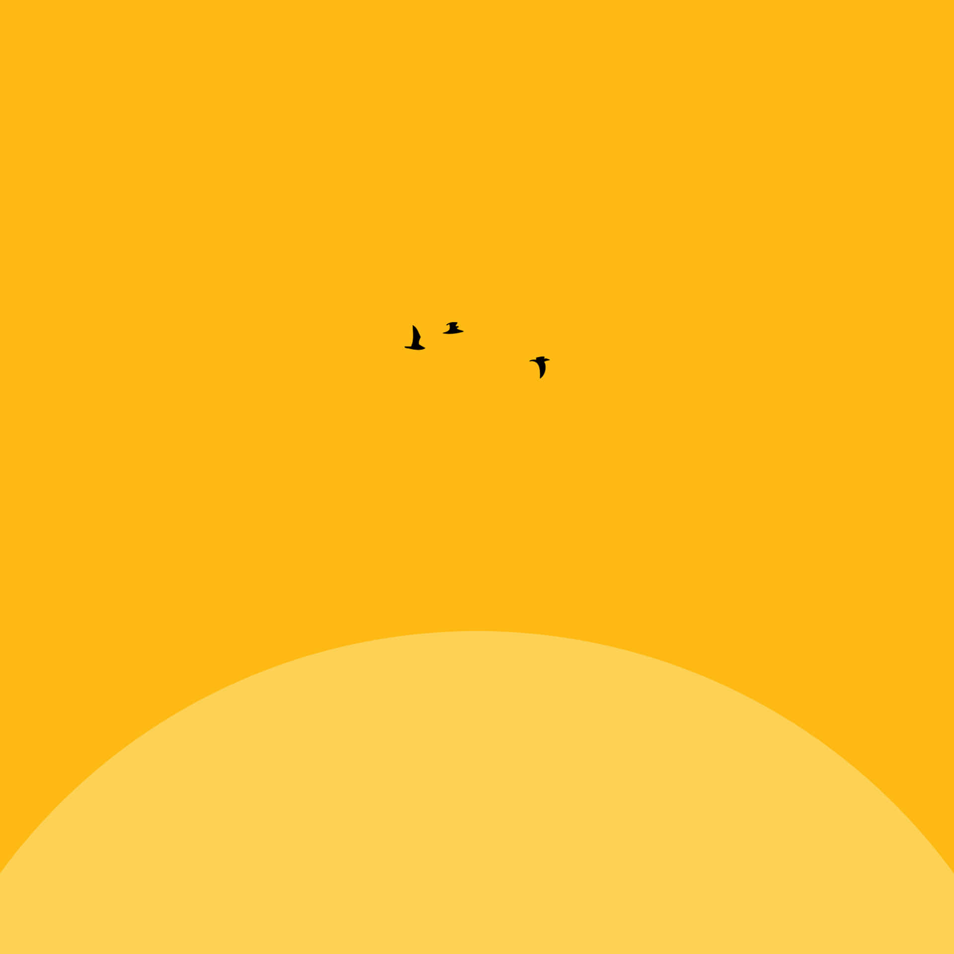 Yellow Sunrise Ipad Background