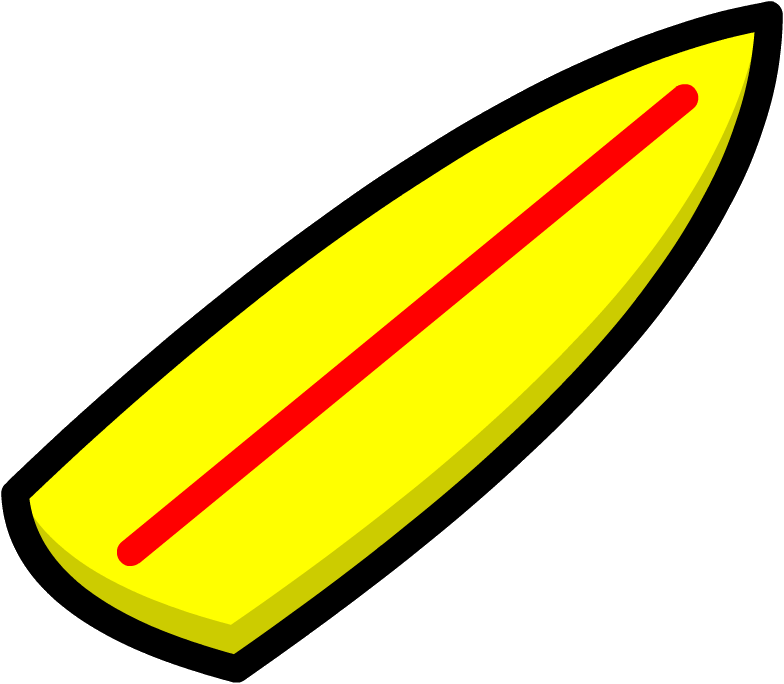 Download Yellow Surfboard Red Stripe | Wallpapers.com