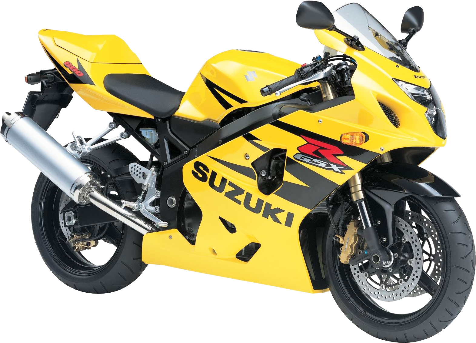 Yellow Suzuki G S X Sportbike PNG