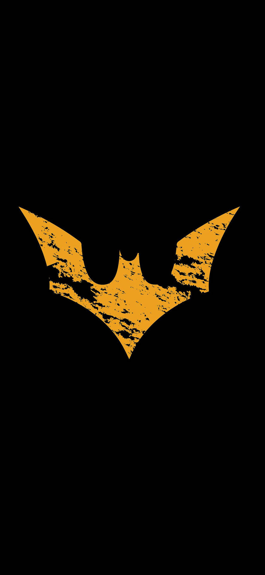 Yellow Symbol Of Batman Dark iPhone Wallpaper