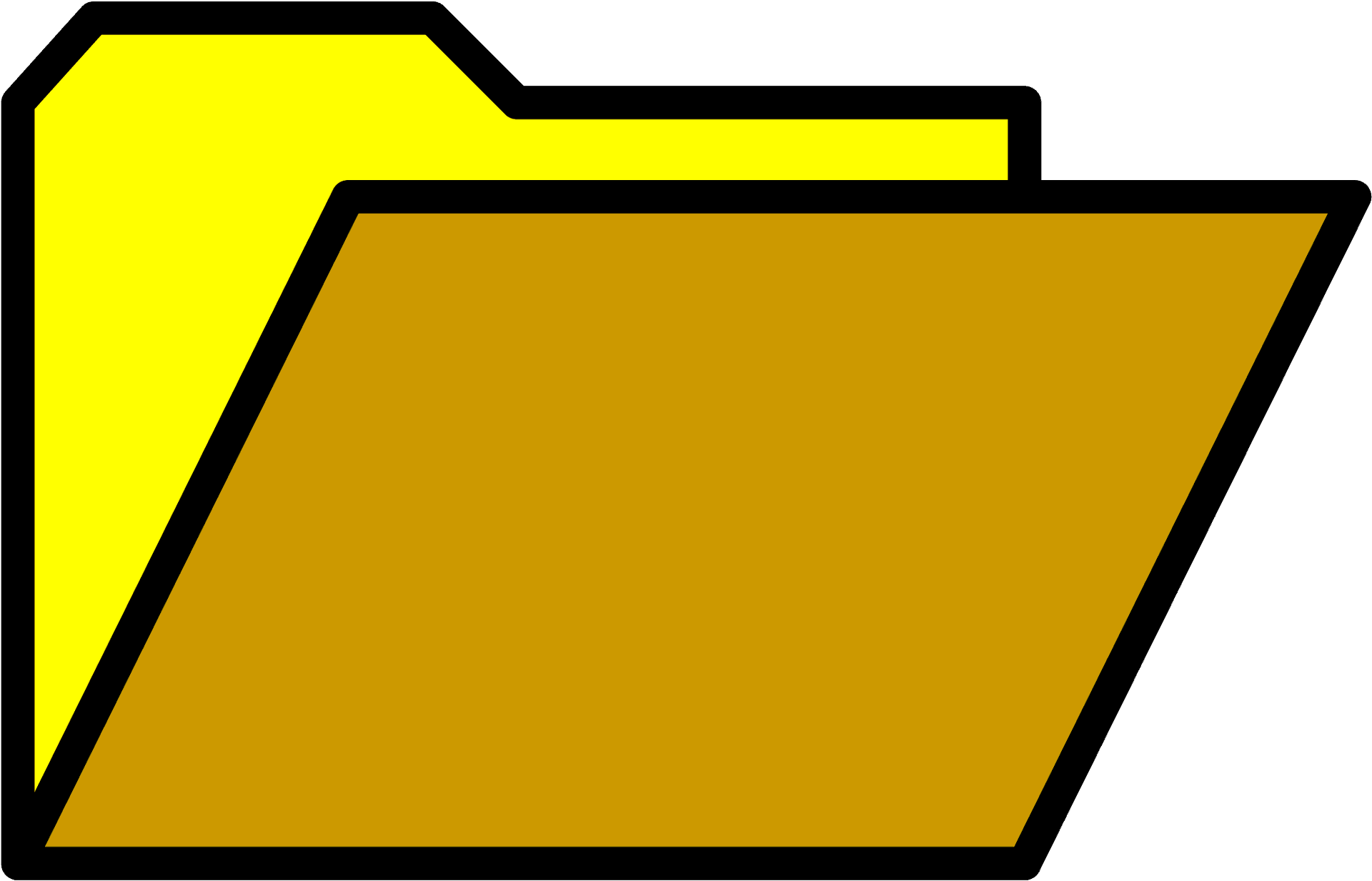 Yellow Tabbed Folder Icon PNG