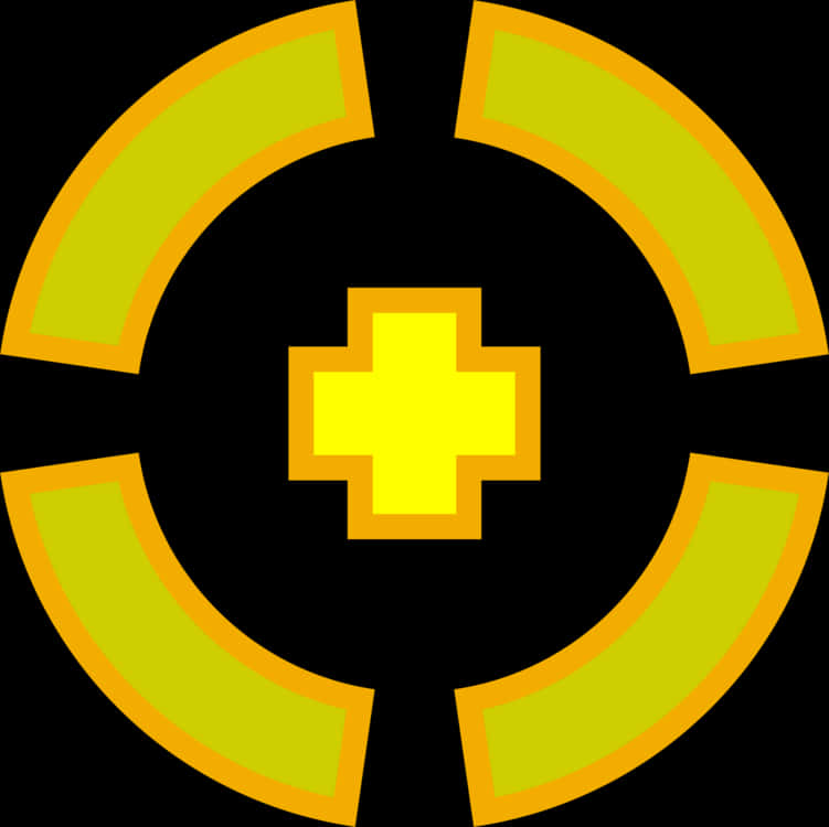 Download Yellow Target Crosshair Graphic | Wallpapers.com