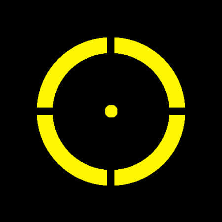 Yellow Target Crosshair Icon PNG