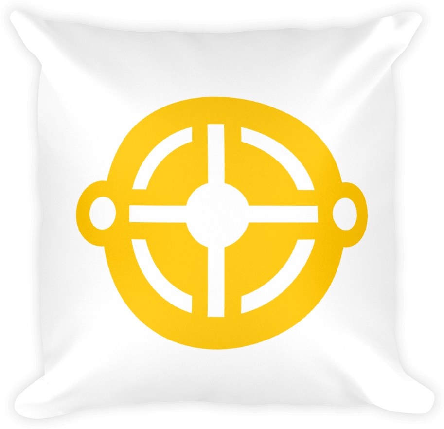 Yellow Target Icon Pillow PNG