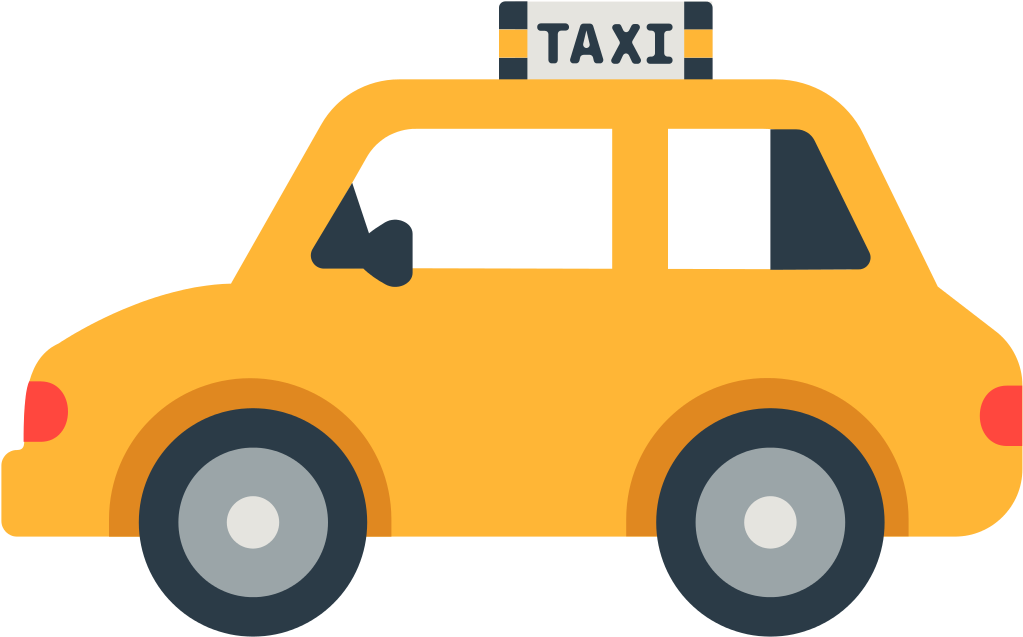 Download Yellow Taxi Cartoon Emoji | Wallpapers.com