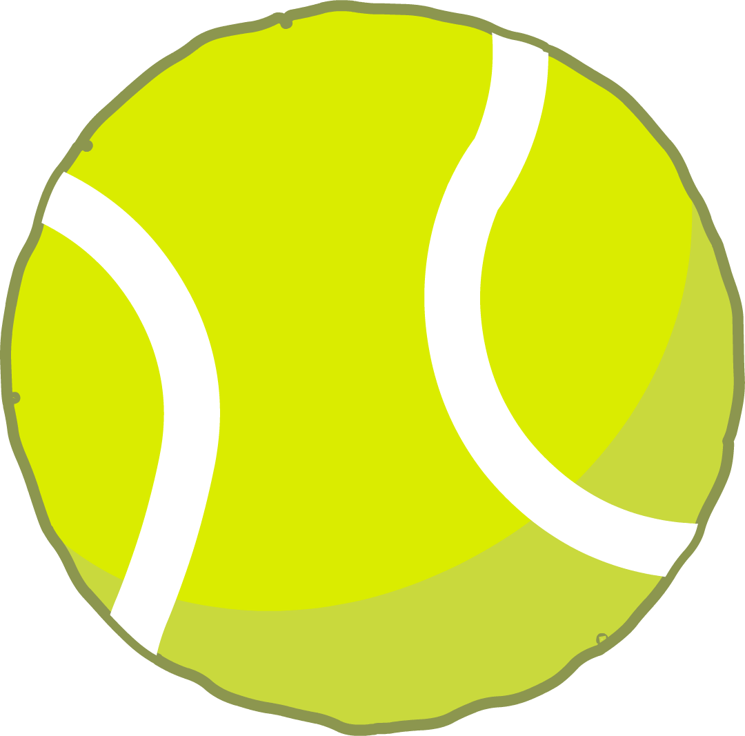 Yellow Tennis Ball Illustration PNG