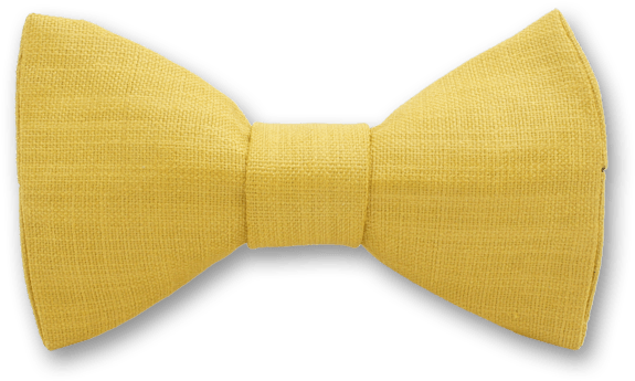 Yellow Textured Bow Tie PNG