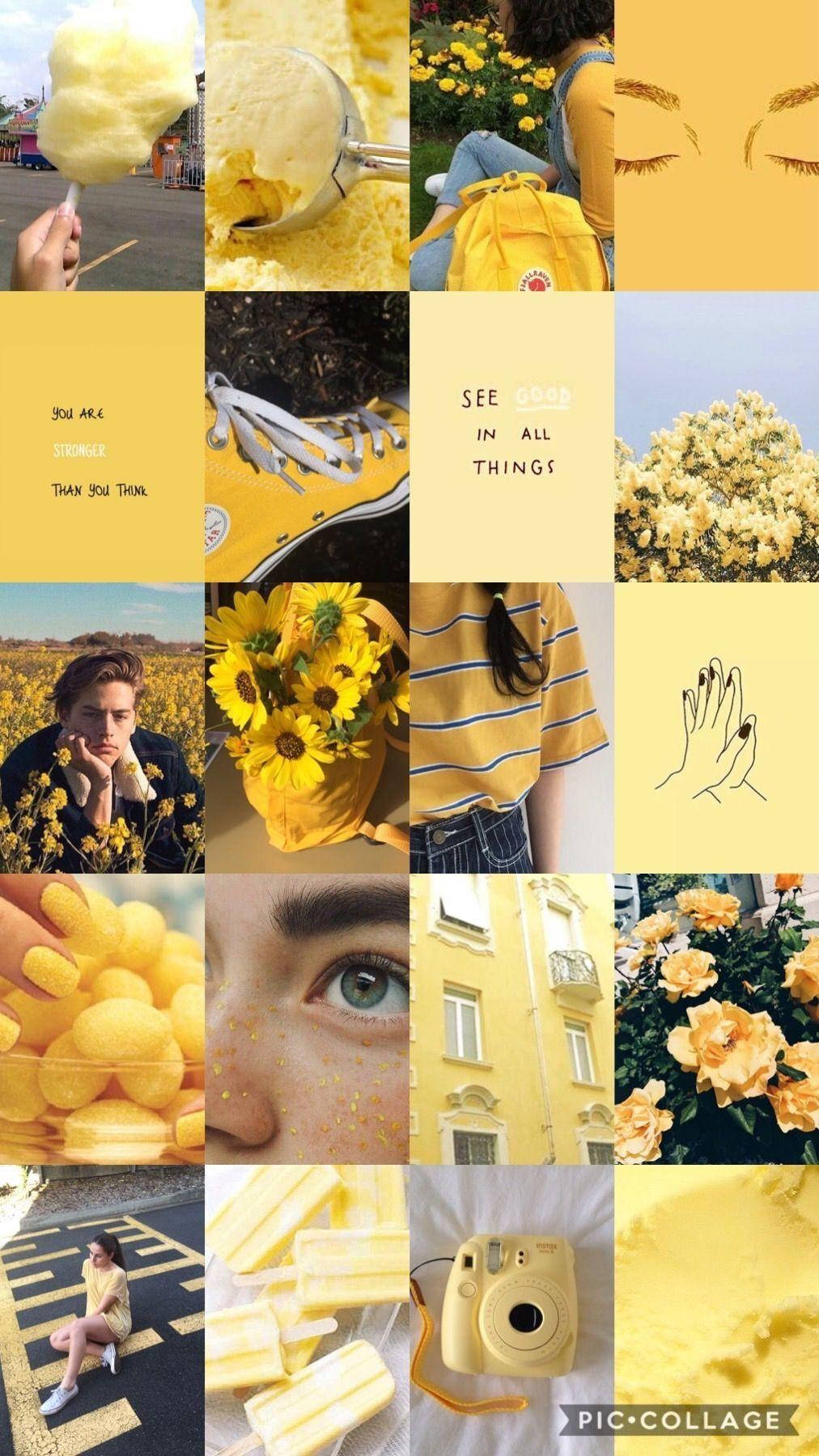 Yellow Things Aesthetic Collage