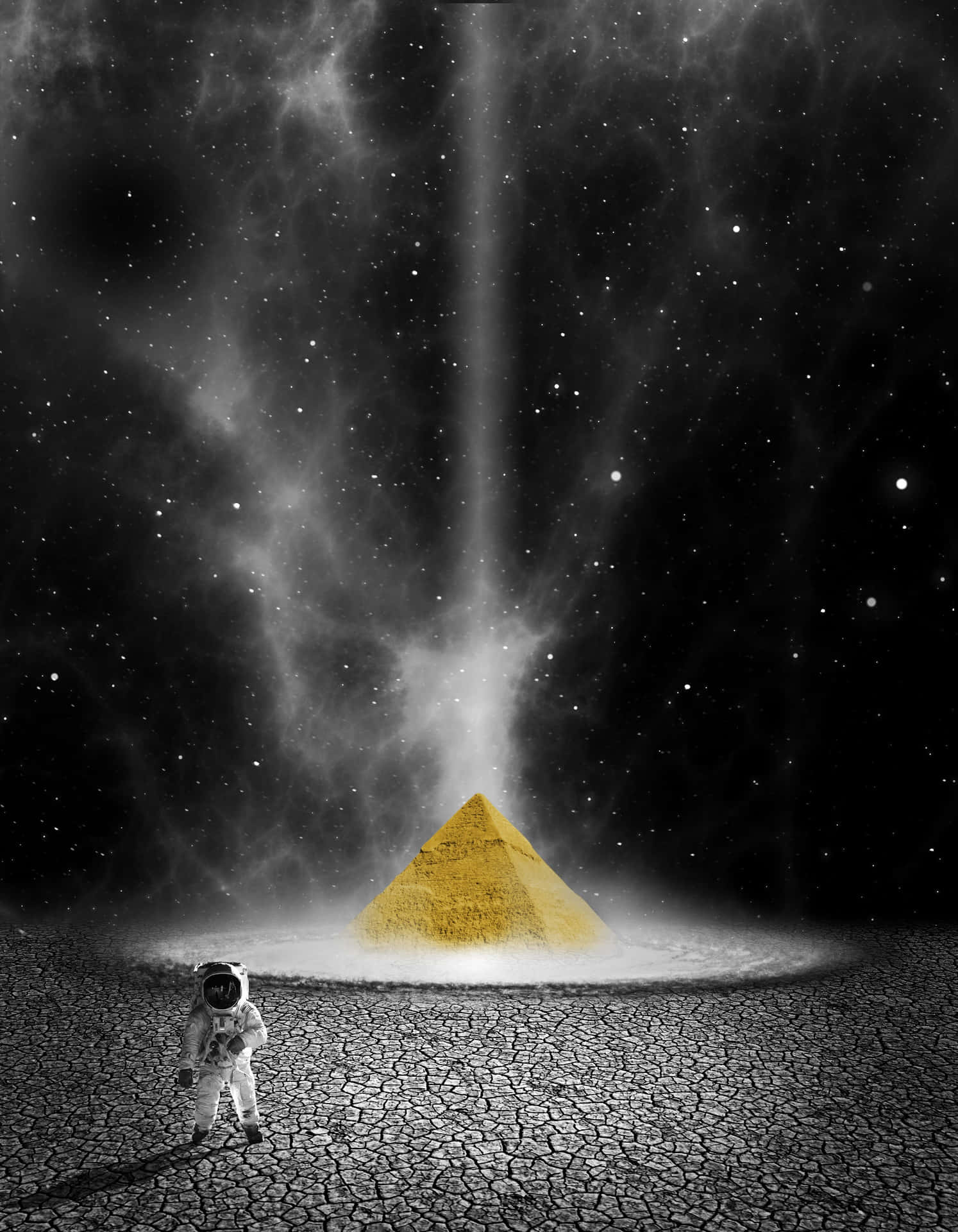 Patrónde Triángulos Vibrantes Amarillos. Fondo de pantalla