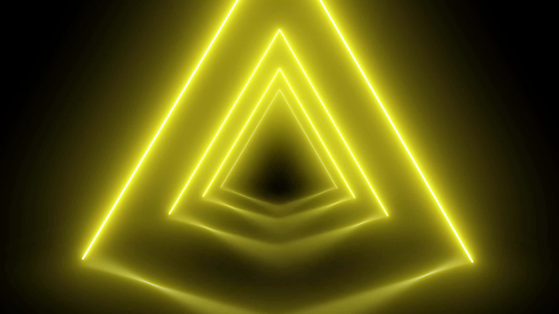 Patrónde Triángulos Amarillos Vibrantes. Fondo de pantalla