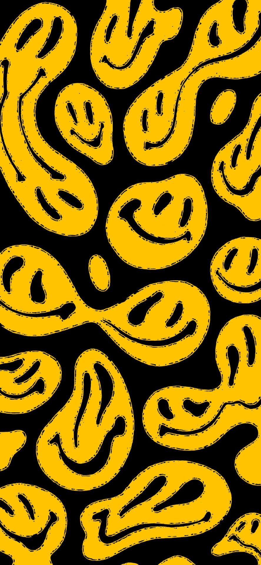 Yellow_ Trippy_ Smiley_ Faces_ Pattern.jpg Wallpaper