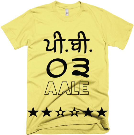 Yellow Tshirtwith Black Text Graphic PNG
