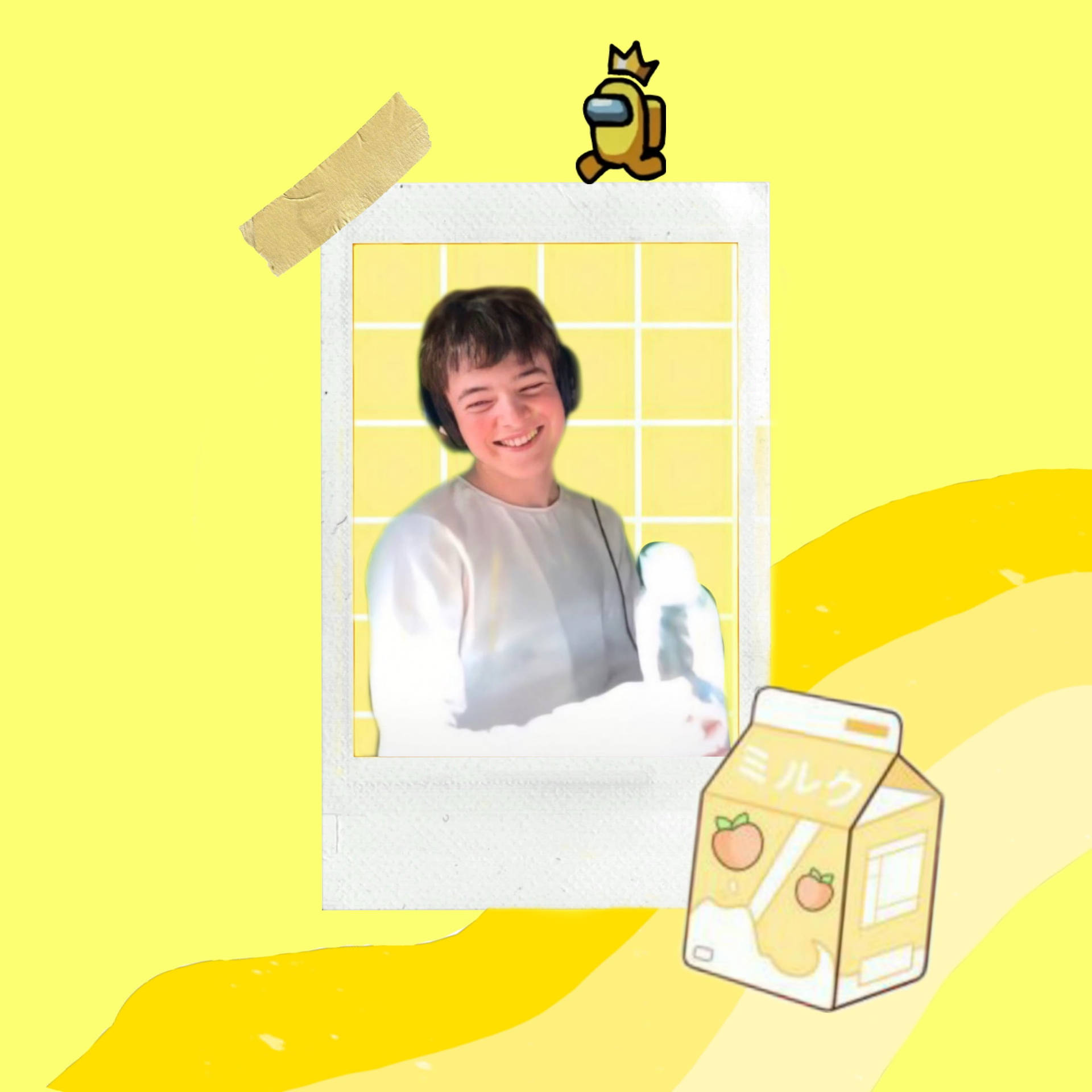 Yellow Tubbo Polaroid Picture
