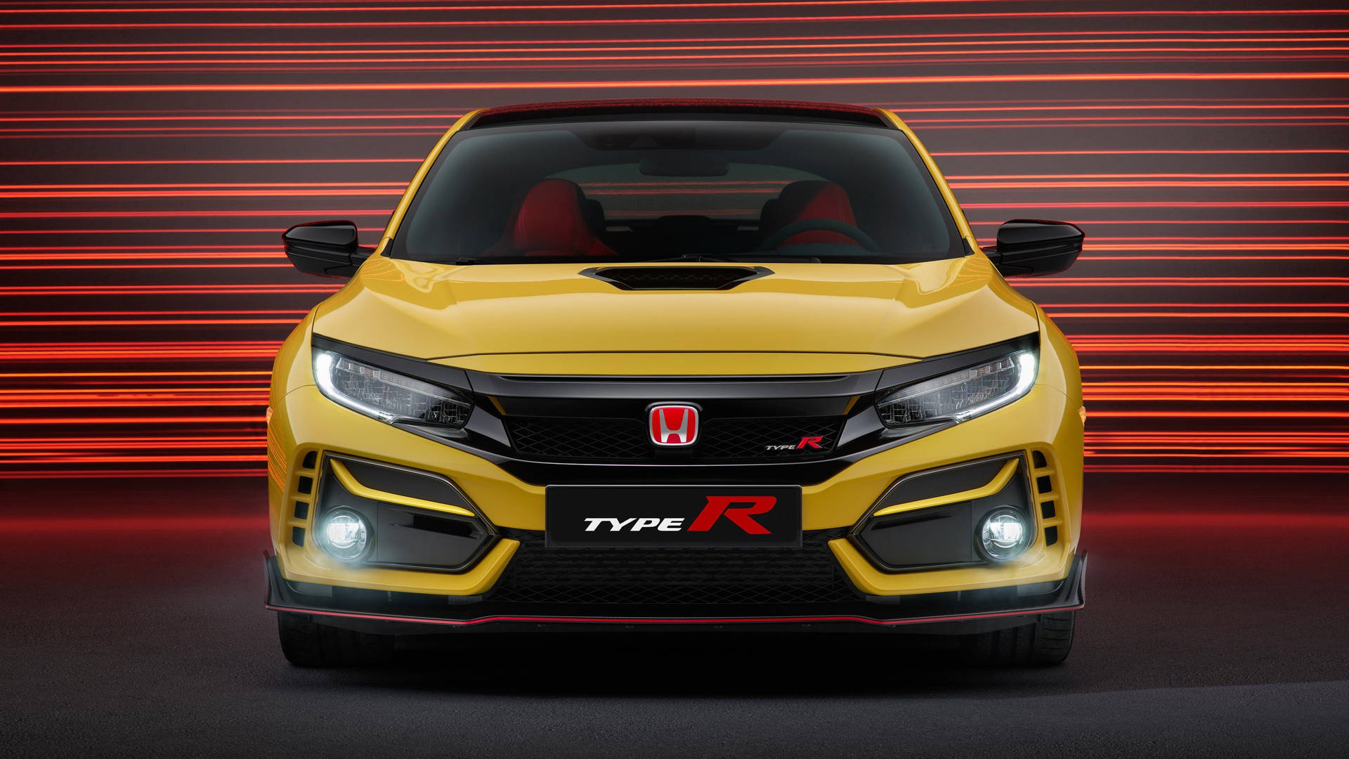 Yellow Type R 4k Honda Civic Wallpaper